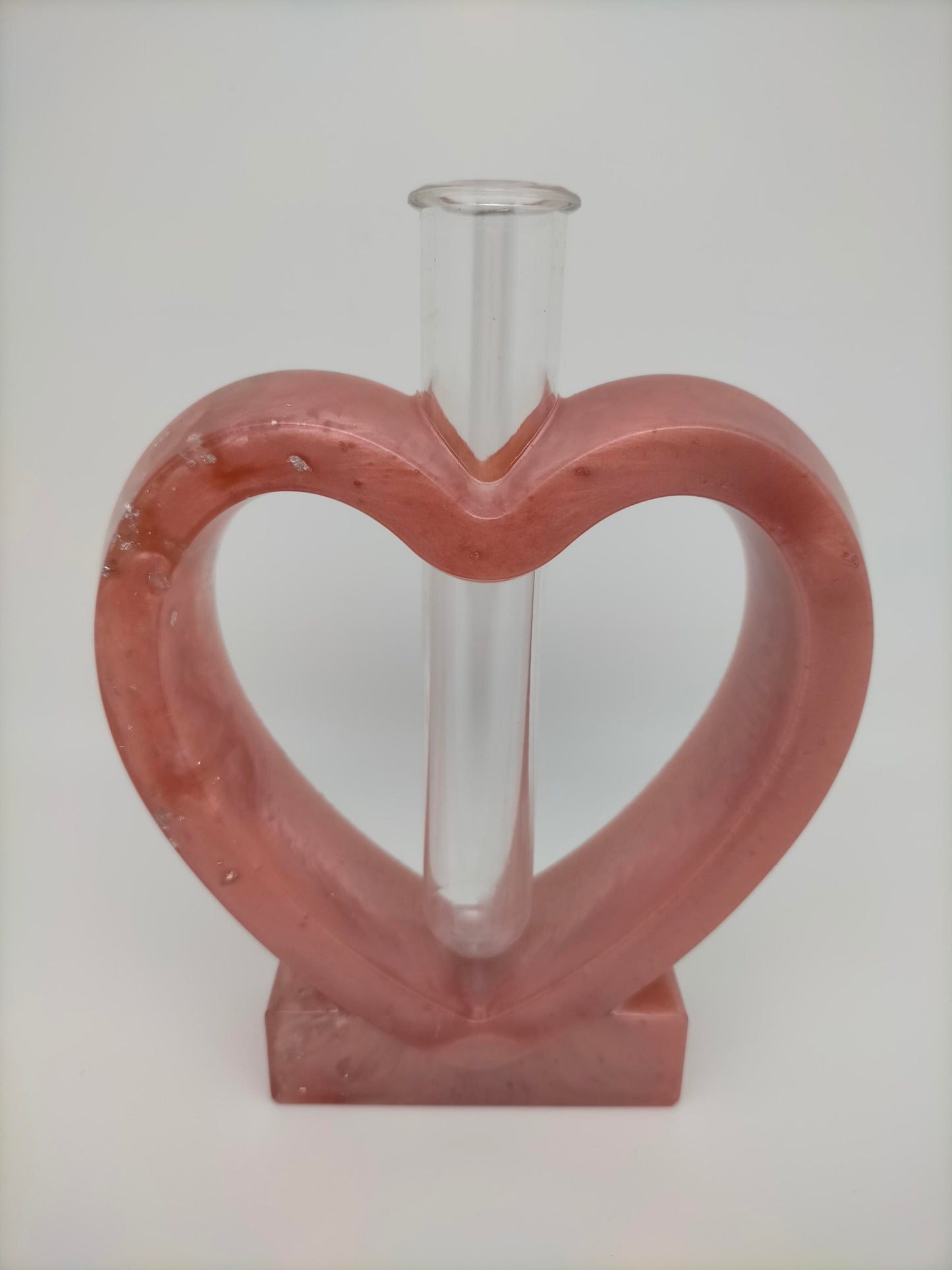 Vase  Soliflor  " Coeur " avec tube