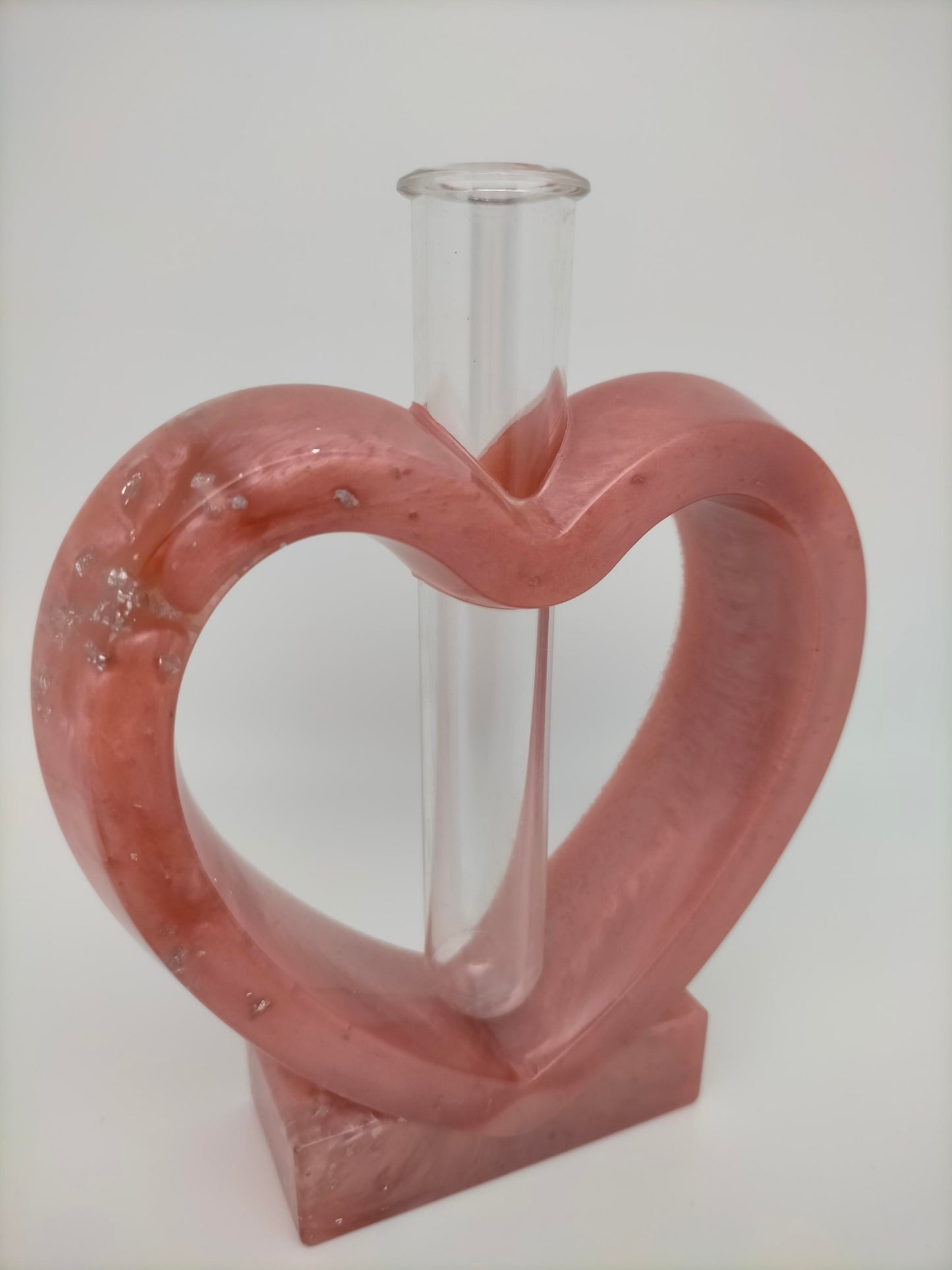 Vase  Soliflor  " Coeur " avec tube